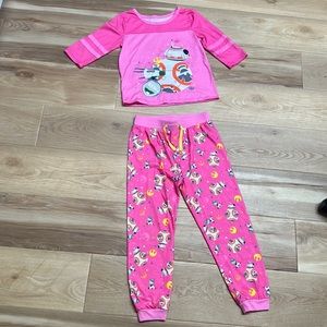 4/$10 Disney Star Wars 2 piece pajama set Girls 7/8